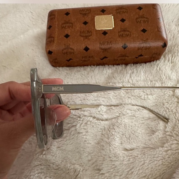 MCM Translucent Grey Hexagonal Sunglasses - Picture 6 of 6